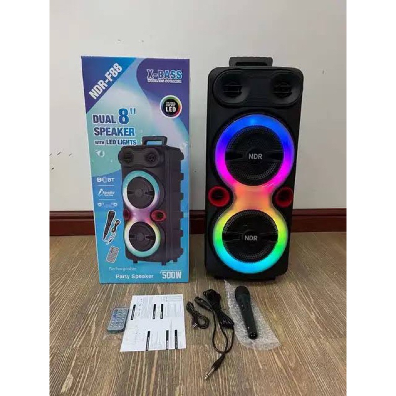 G-POWER SPEAKER NDR F88 G POWER SPEAKER NDR SPEAKER EXTRA BASS SPEAKER 8 inci speaker double 8 inch 