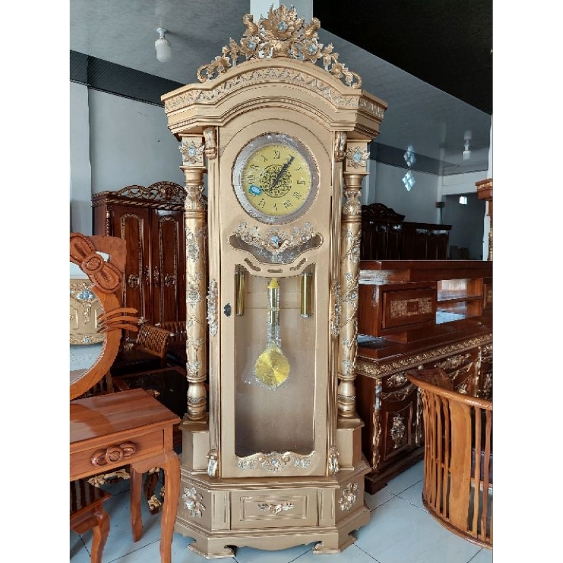 Jam / lemari jam hias ruang tamu