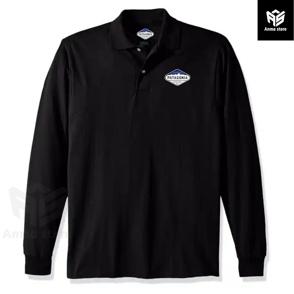 Kaos Kerah Polo shirt Lengan Panjang Pendaki Gunung Patagonia Adventure