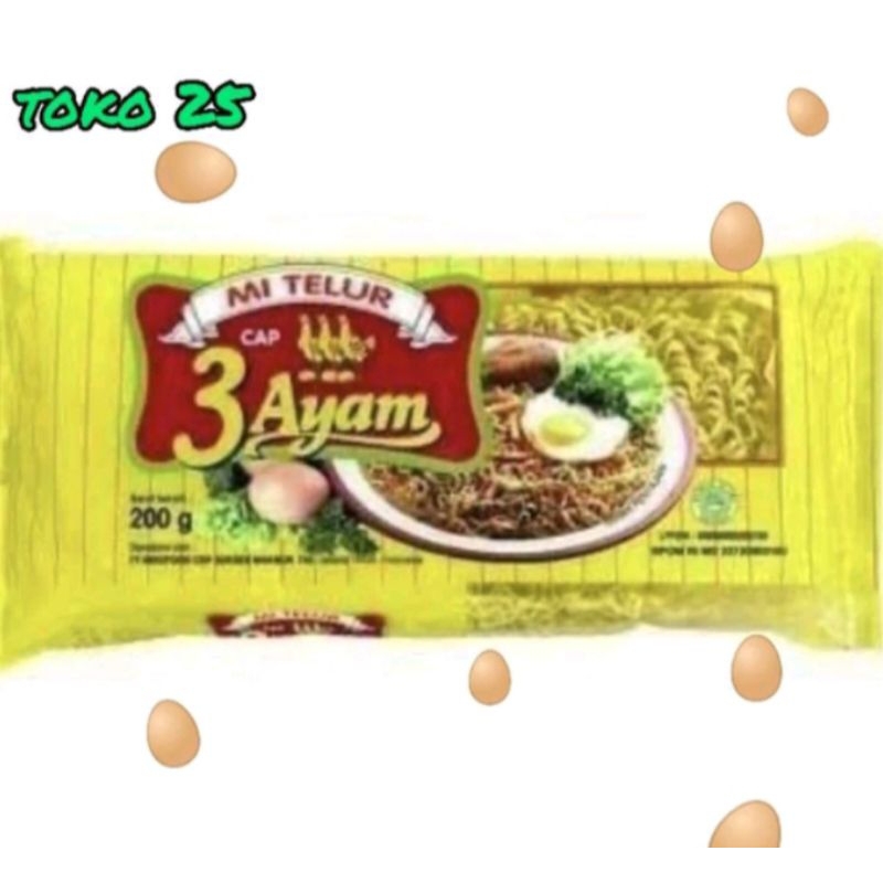 

Mie cap telur 3 ayam 200g