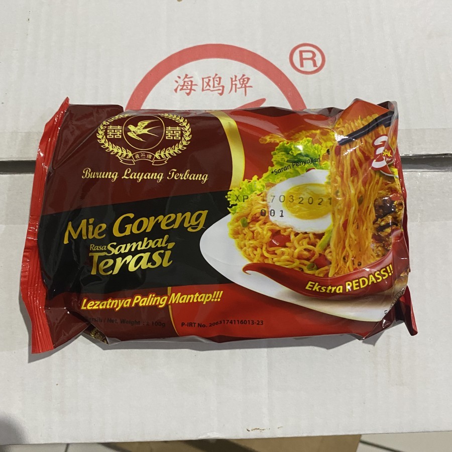 

Mie Goreng Sambal Terasi cap Burung Layang Terbang