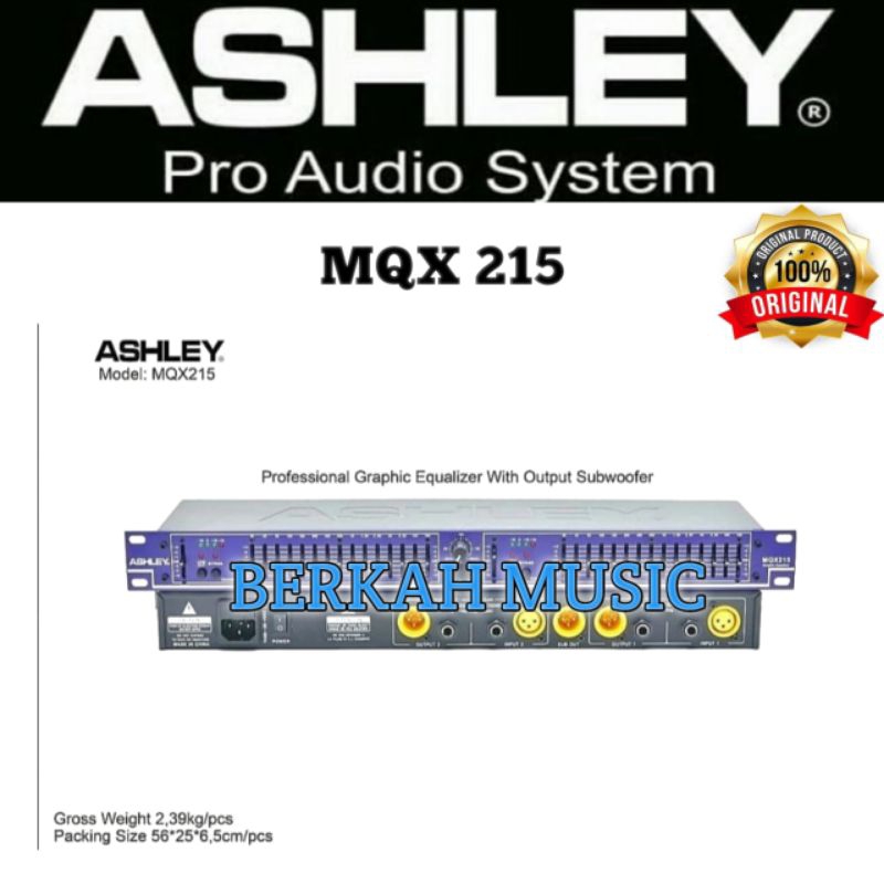 Equalizer Ashley MQX 215 Original 2x15Channel