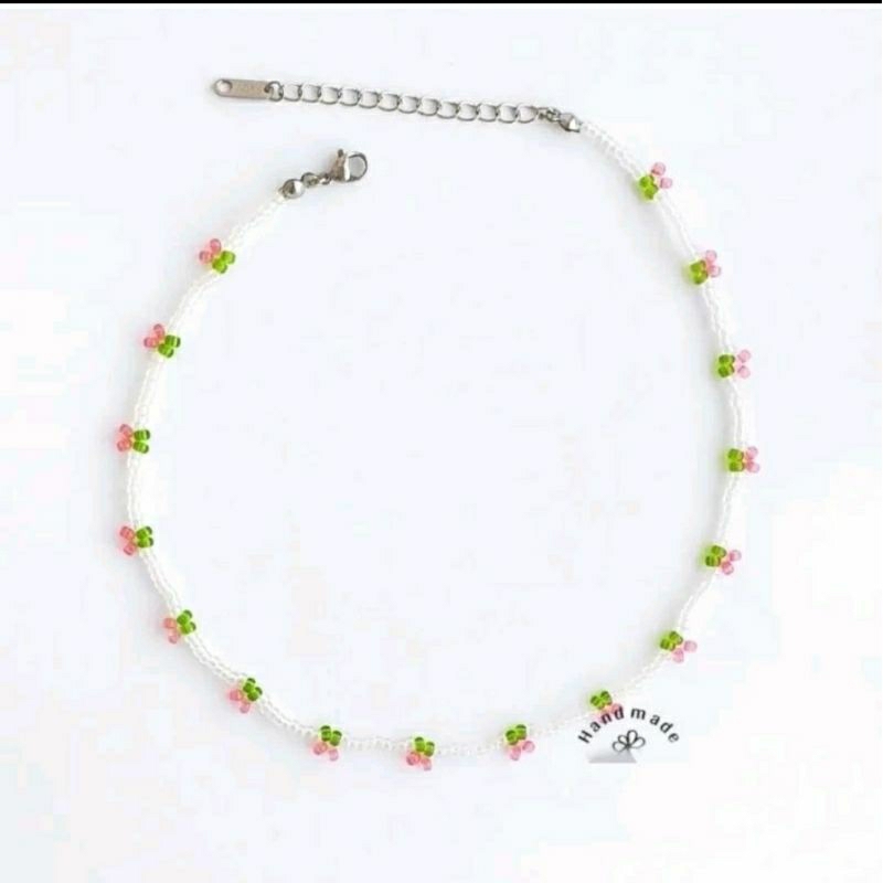 KALUNG MOTE CERI BEADS CHERRY BUAH FRUIT NECKLACE BOHO BOHEMIAN CHOKER