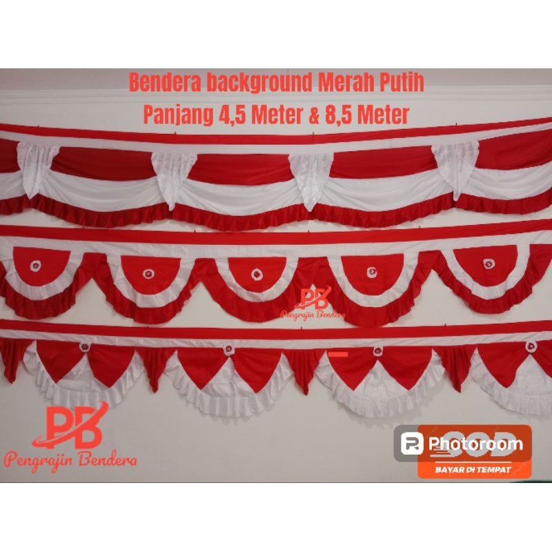 Bendera Umbul Umbul Background Merah Putih