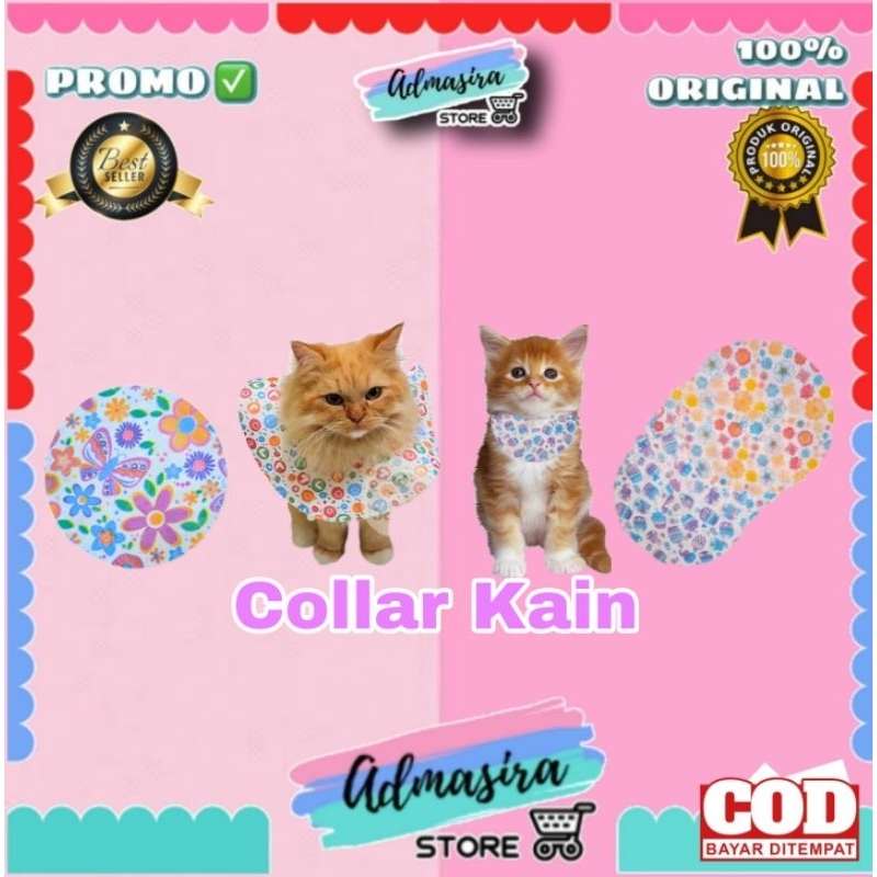 COLLAR Kucing Junior Kain Pengaman Collar Cat Bahan Kain