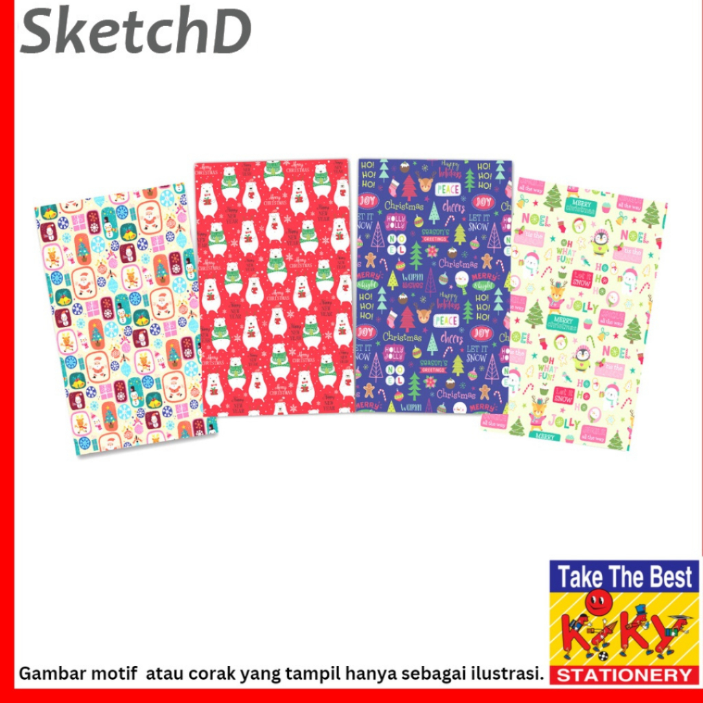 

Kertas Kado Natal Kiky 62.4x48.5 cm 10 lembar - Christmas Gift Wrapping Paper