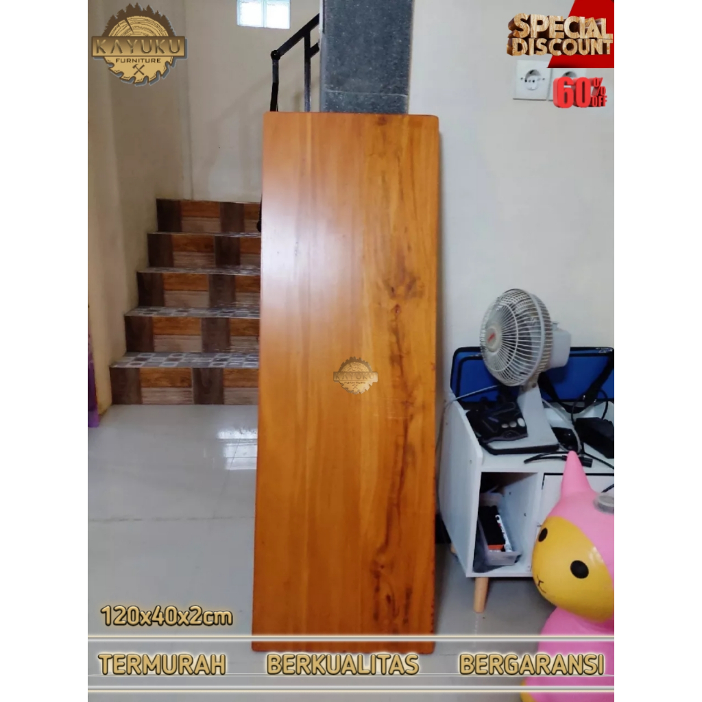 KayuKu Furniture Papan Kayu Mahoni Papan ambalan kayu mahoni daun meja