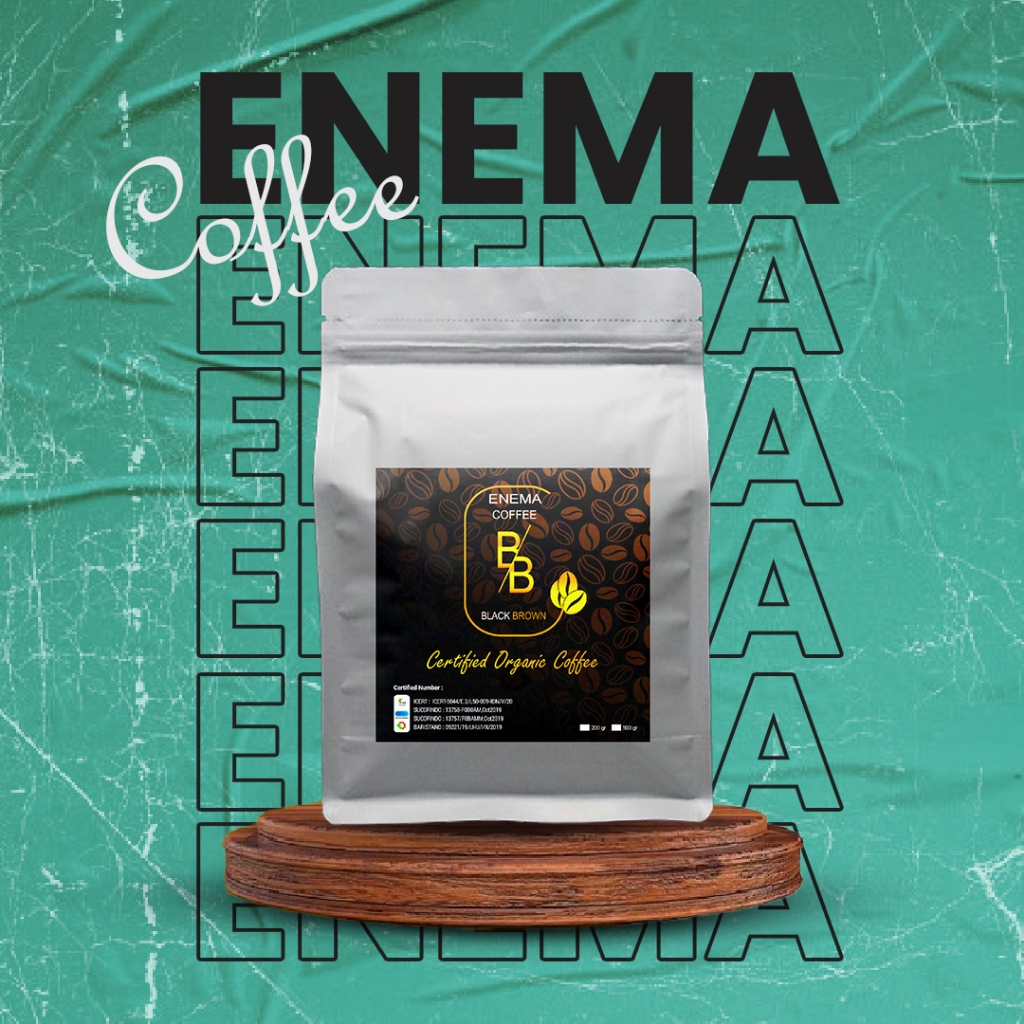 

Kopi Enema Organik Bersertifikat Light Roast 500 gram Black Brown Enema Coffee