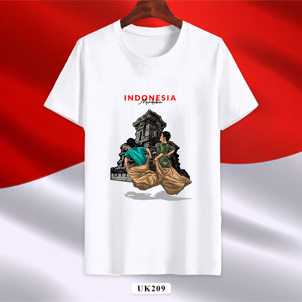 Kaos Kemerdekaan Indonesia 17 Agustus Pria Wanita Unisex Couple Merah Putih Baju Lomba UK201-210