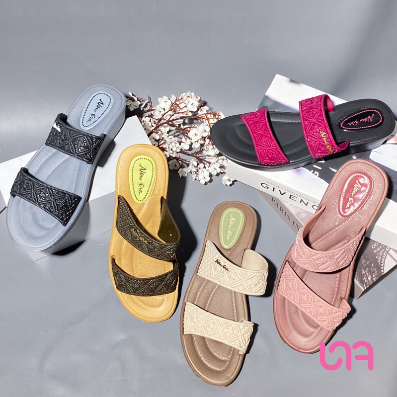 SandalSelopWanitaTaliKepang/SandalSlopJelyy/SlipOnTeplekWinataTaliKepang/SlipOnKorea/SandalSlopJelly