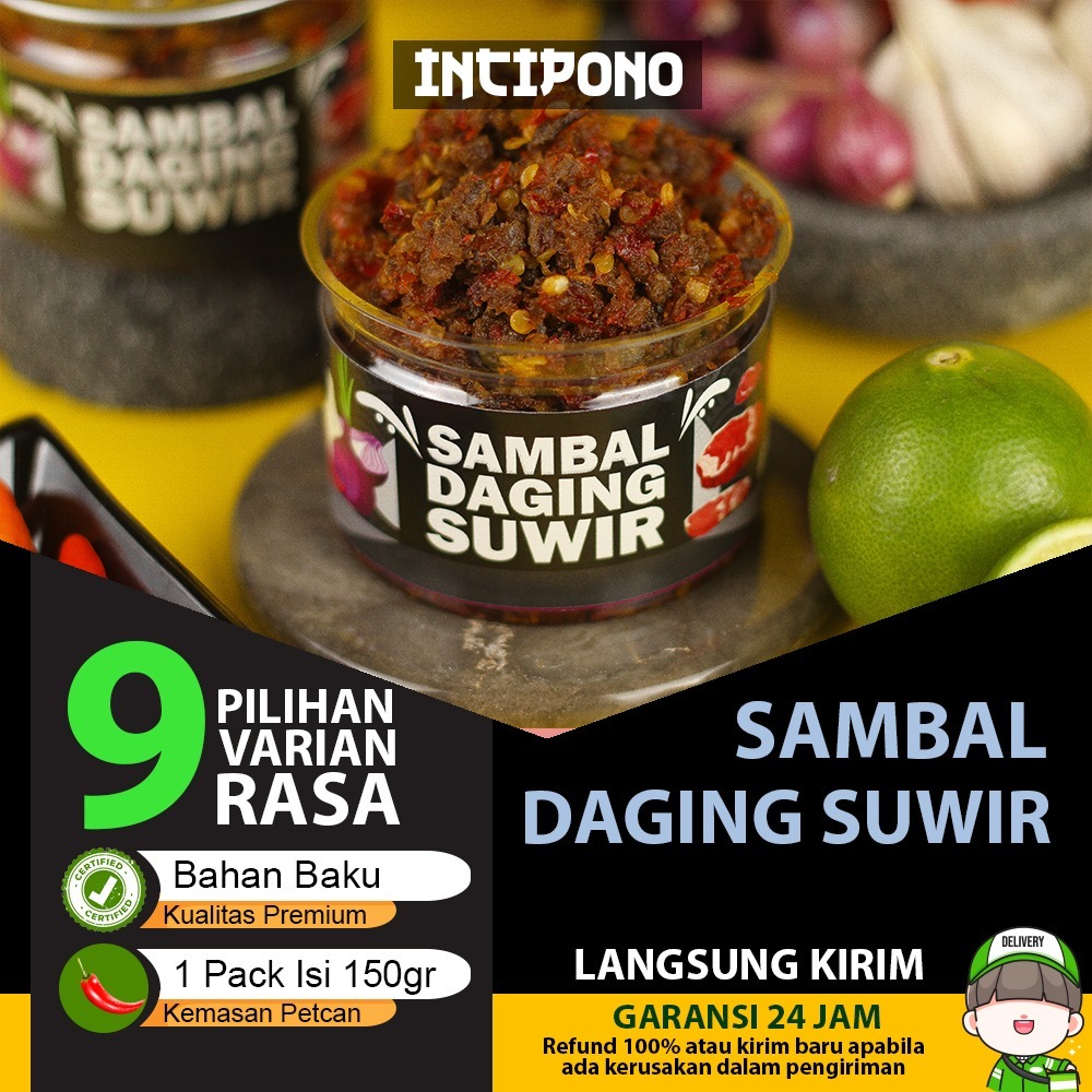 

Incipono Sambal Daging Suwir 1 Pack Isi 120gr Halal Premium