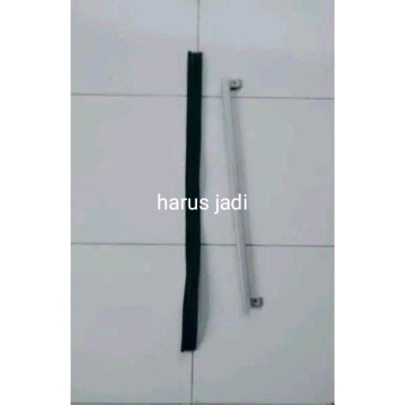 plat dudukan kaca pintu plus karet lis penjepit kaca pintu kijang kapsul 7k