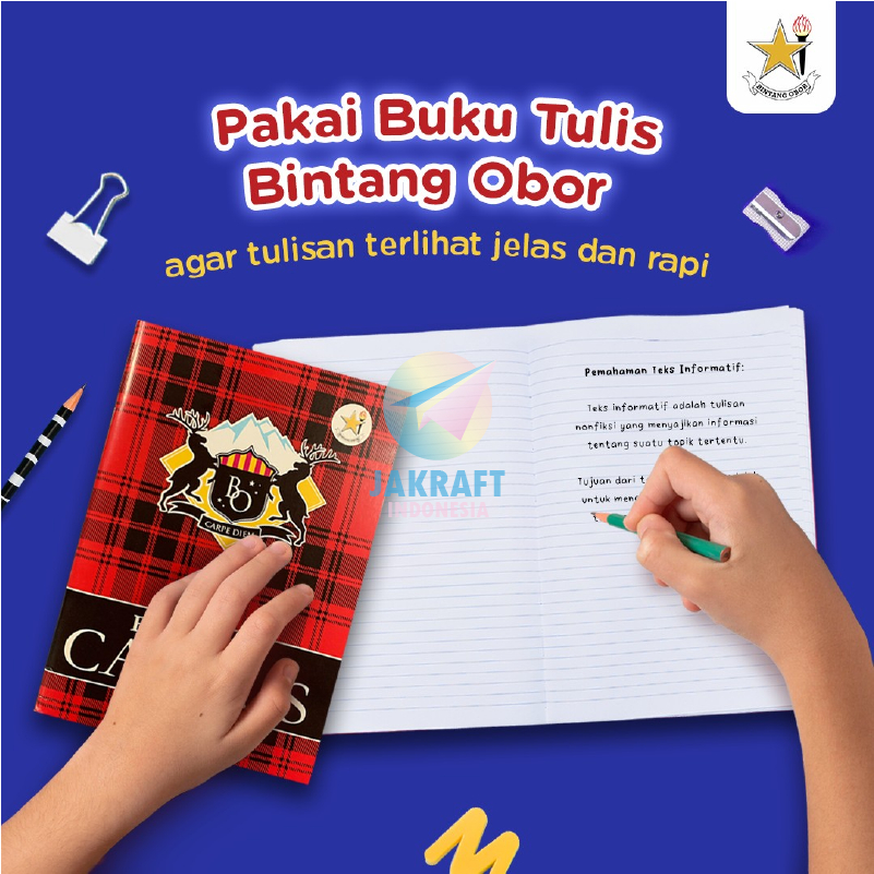 

(10 Pcs) Grosir Buku Tulis Panjang BINTANG OBOR Favourite Campus B5 Isi 36 Mirip Big Boss & AA Maxy