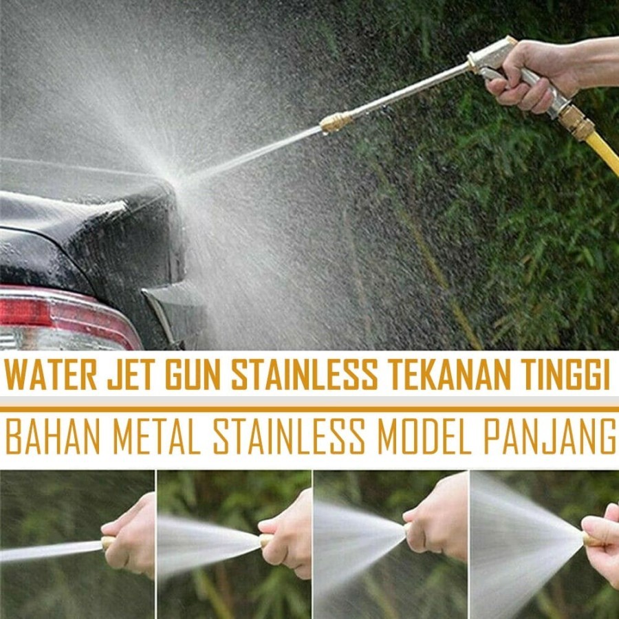 Water Jet Gun Stainless Untuk Siram tanaman dan Cuci Motor - Panjang