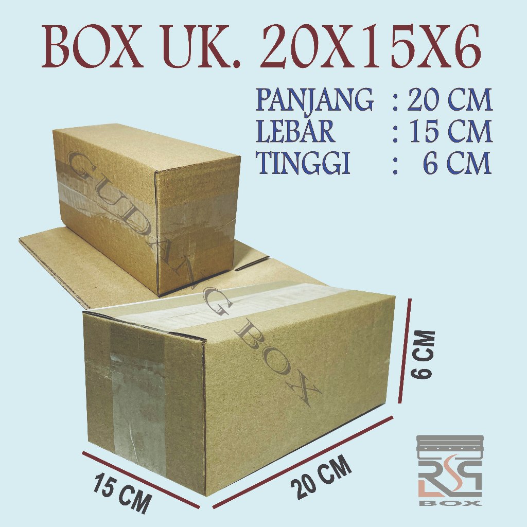 

Kardus packing uk. 20x15x6 Box packaging paket online murah dus pembungkus paket