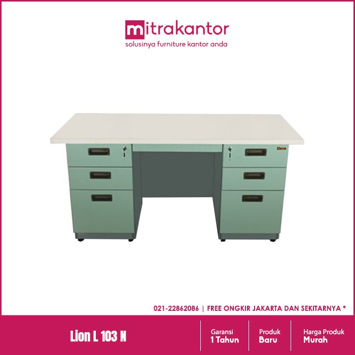 Meja Kantor Besi Lion L 103 N