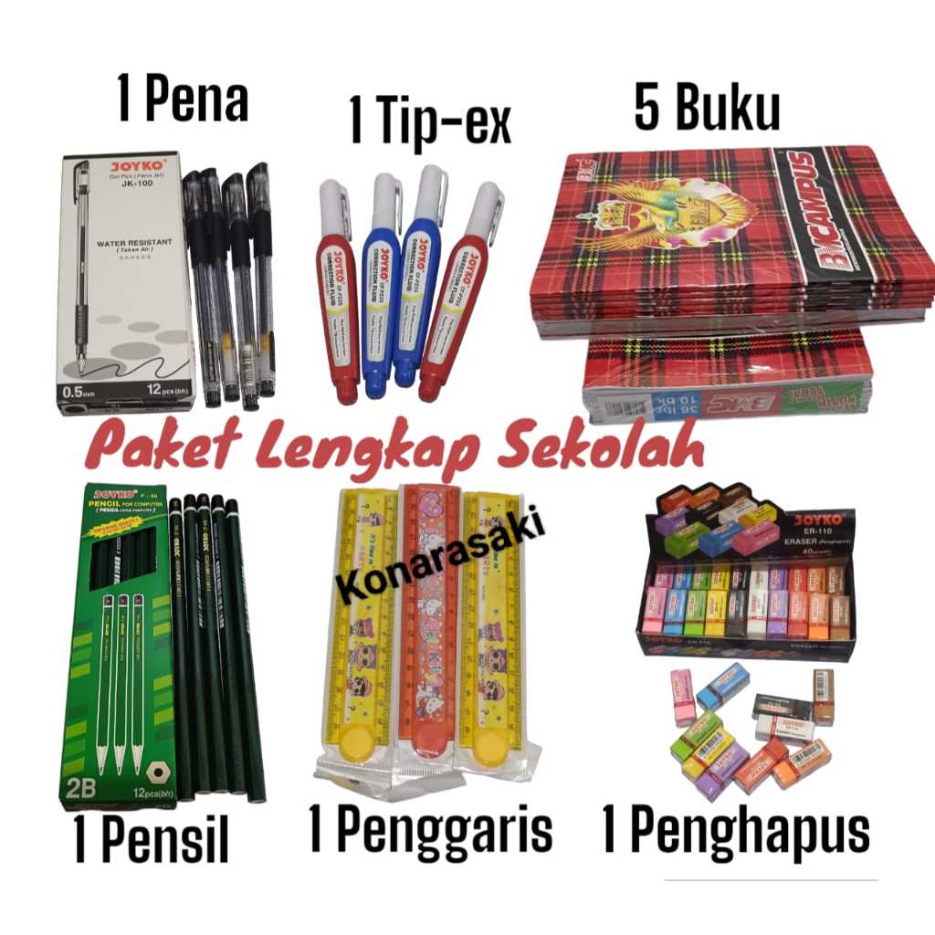 

RB ( PAKET LENGKAP SEKOLAH ) 10 BUKU BMCAMPUS ISI 36 LEMBAR + 2 pulpen + 2 pensil +2 penghapus + 2