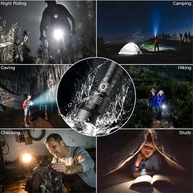 RB ORI Senter Cas Led Super Terang Jarak Jauh Waterproof Anti Air Tahan Lama Sentar Sentet Led Super