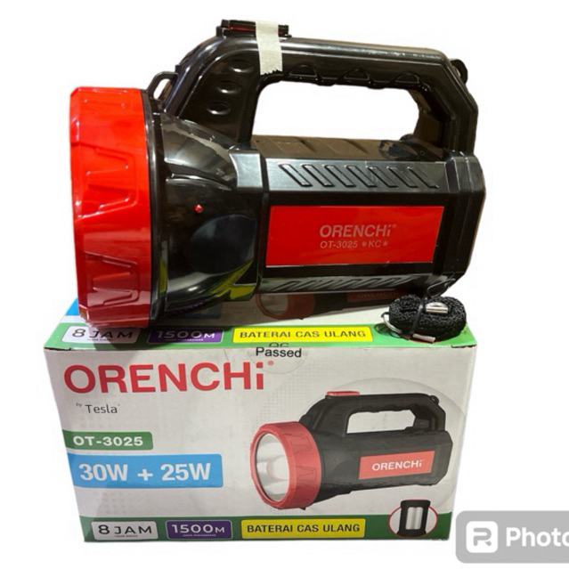 Senter Cas Led Besar Orenchi OT-3025 30W + 25W / Senter Led Cas Jumbo