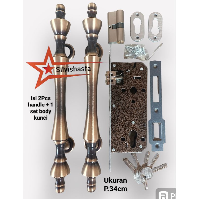 Handle Pintu Antik Set Lengkap Murah Gagang Pintu Antik Set Lengkap Murah