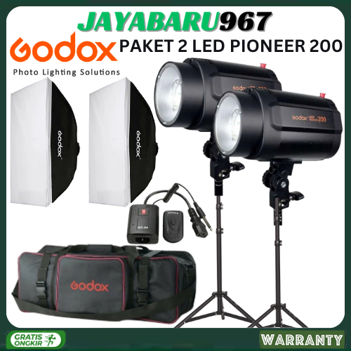 GODOX PIONEER 200 PAKET LAMPU STUDIO MINI MASTER FLASH & GODOX K150A K-150