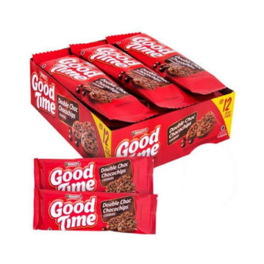 

Good Time 1000 Gudtime Double Choc Chocochips ( 1 pak isi 12 Bungkus )