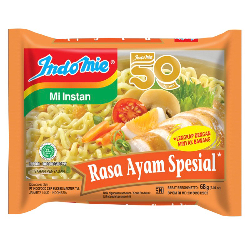 

Indomie Mi Instan Ayam Spesial 68 g