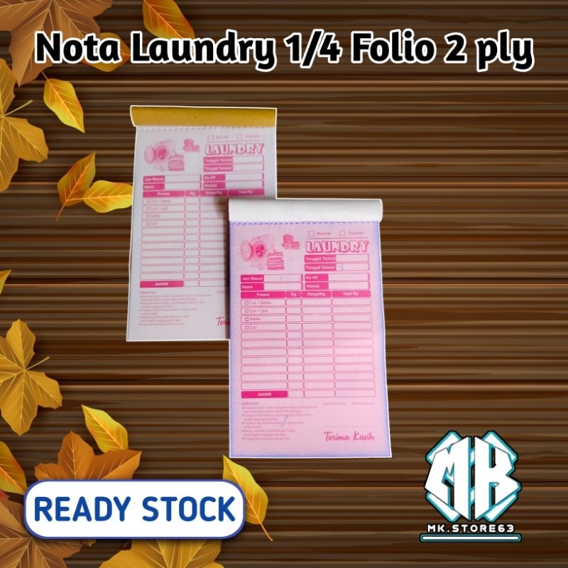

NOTA LOUNDRY 1/4 FOLIO 2 PLY | H | MURAH - SIAP KIRIM
