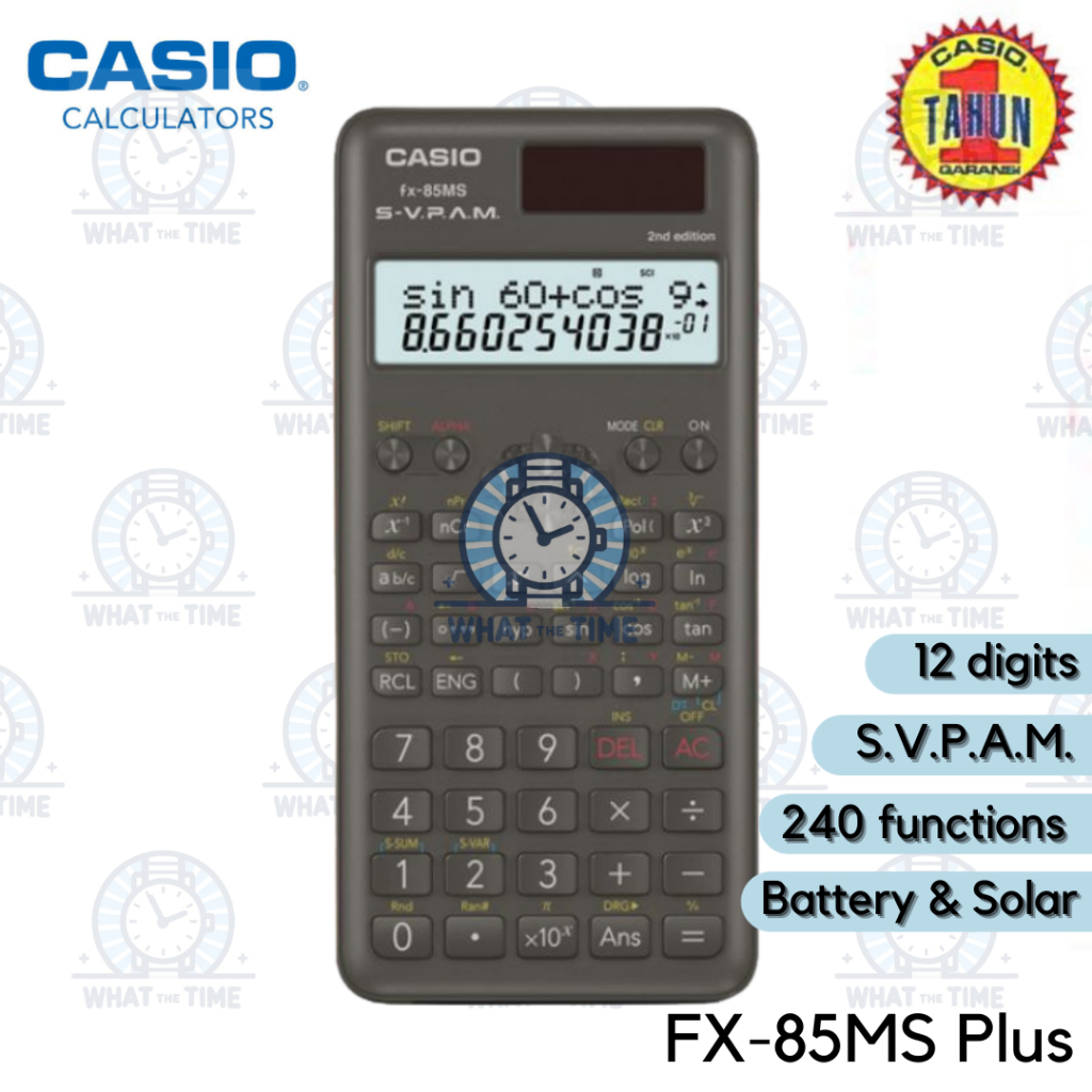 

WTT Kalkulator CASIO FX-85MS Kalkulator Scientific FX 85MS Calculator Sekolah Kuliah FX85MS