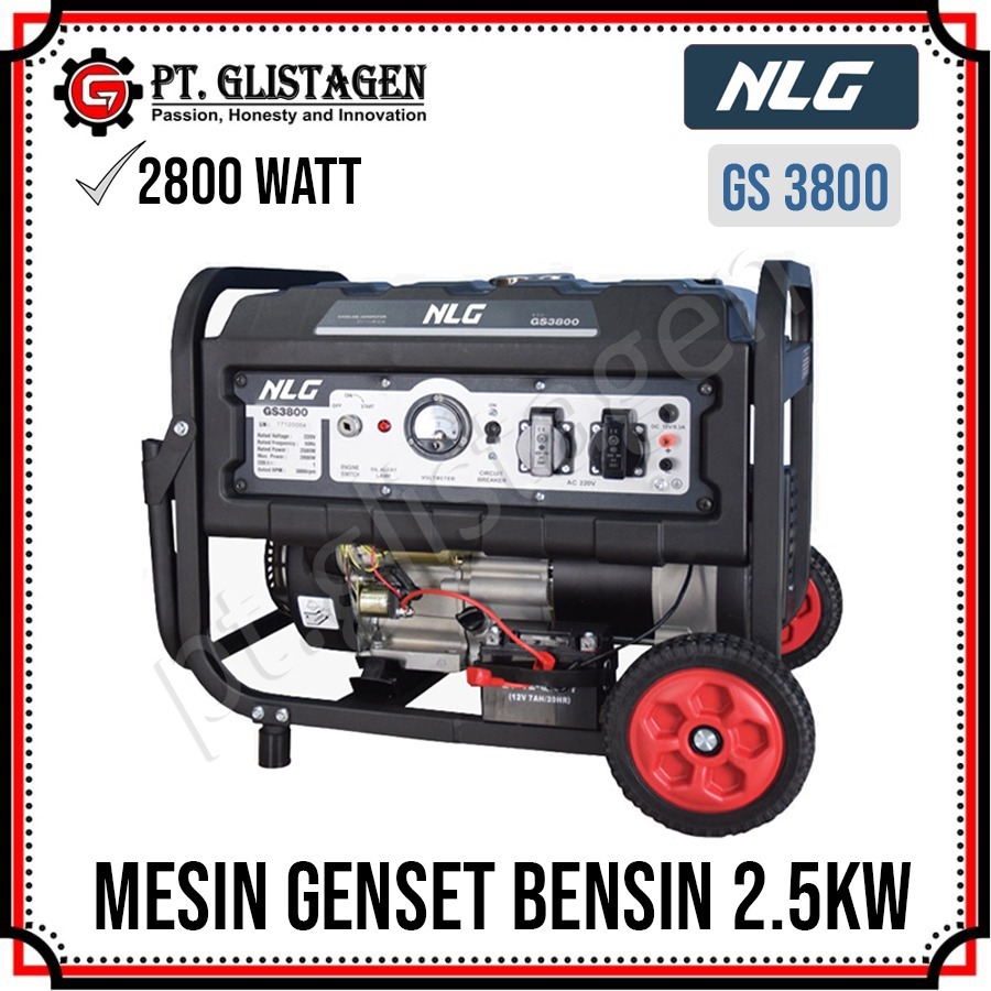 NLG Genset Bensin 2500 watt ( Generator Listrik ) GS-3800