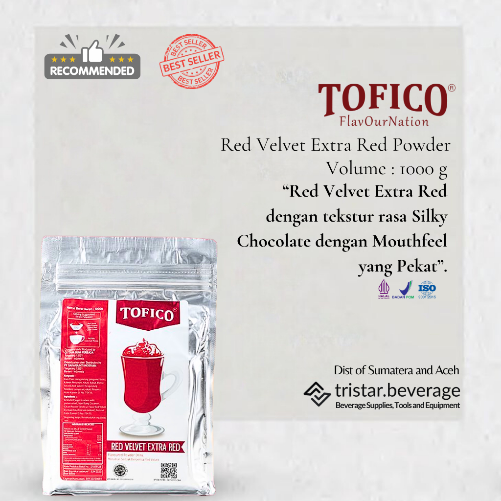 

PALING HITS - Bubuk Minuman Red Velvet Extra Red - Tofico Powder 1KG