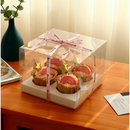 

[BOX MIKA KUE KOTAK] Box Kue Mika Transparan 26x26x25cm