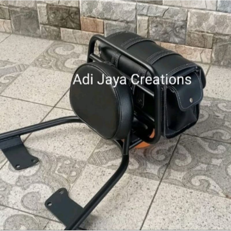tas buat backrack sandaran belakang motor vespa,motor listrik uwinfly t3,scoopy,fazzio,filano