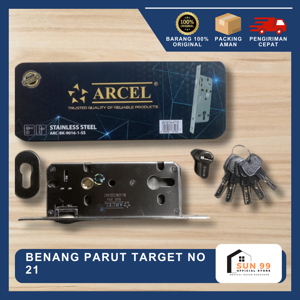Body Kunci Pelor ARCEL 9016-1 Stainless Steel / Body Pelor Arcel Stainless Steel