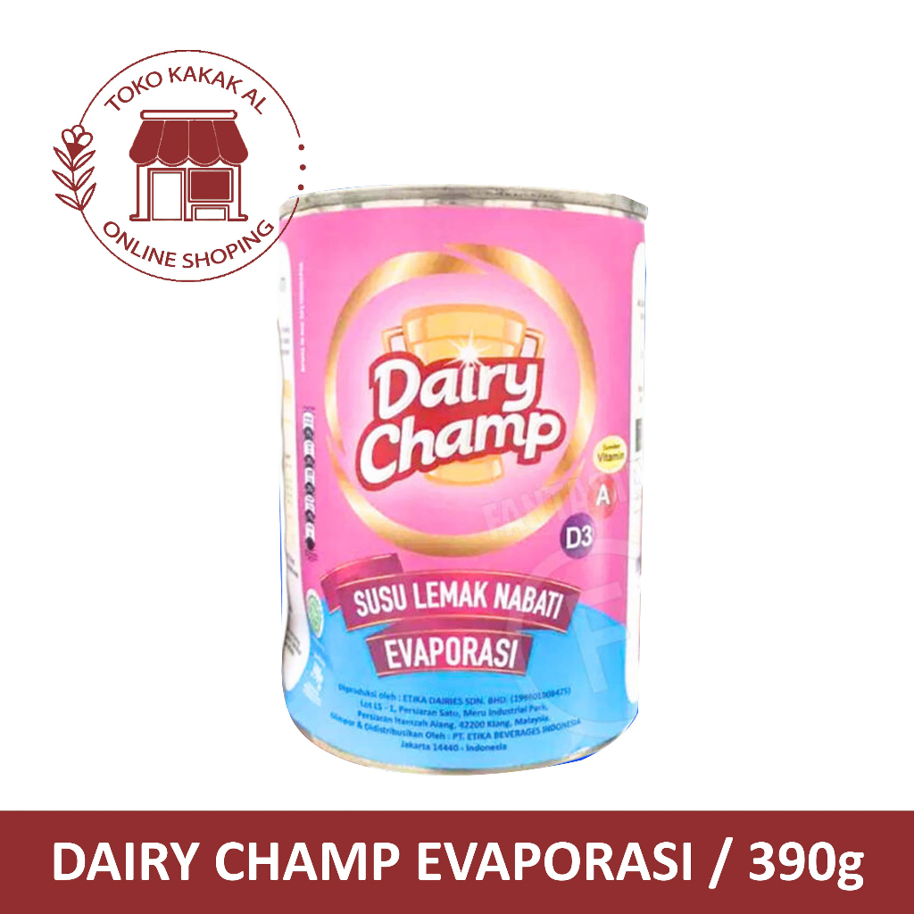 

Dairy Champ Susu Lemak Nabati Evaporasi 390g