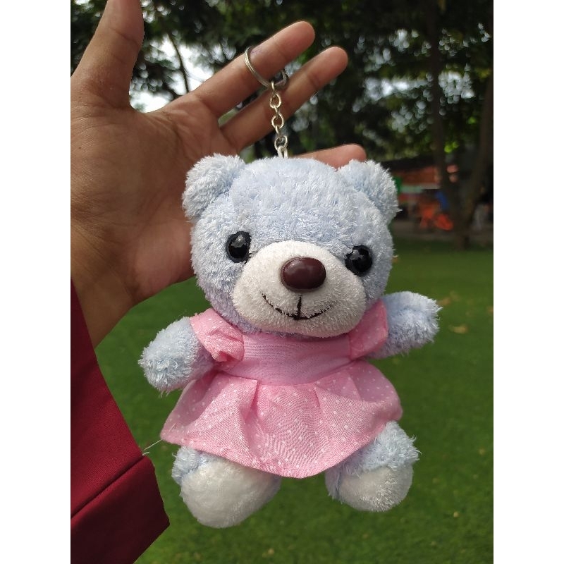 Gantungan kunci/ganci boneka Teddy kostum