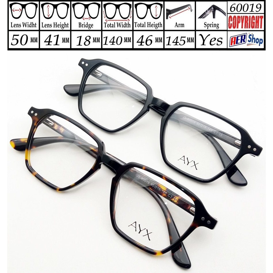 Frame AYX ORIGINAL kacamata minus frame kotak terbaru stylis elegan frame kacamata korea hight quali
