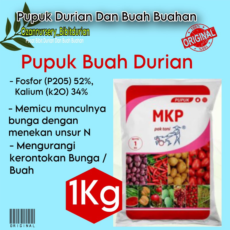 PUPUK MKP Pak Tani , Untuk Membuahkan durian dan buah buahan