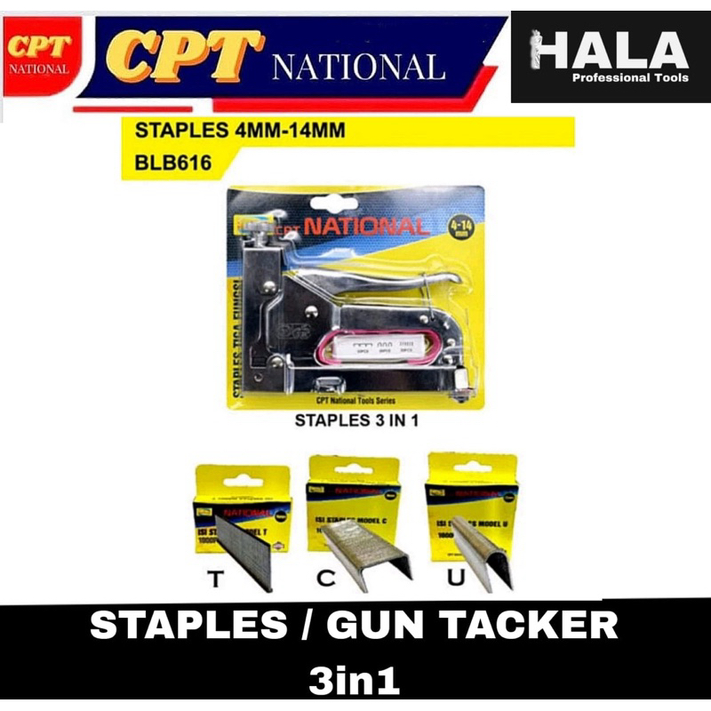 

CPT NATIONAL - STAPLES / GUN TACKER 3in1 - BEST QUALITY