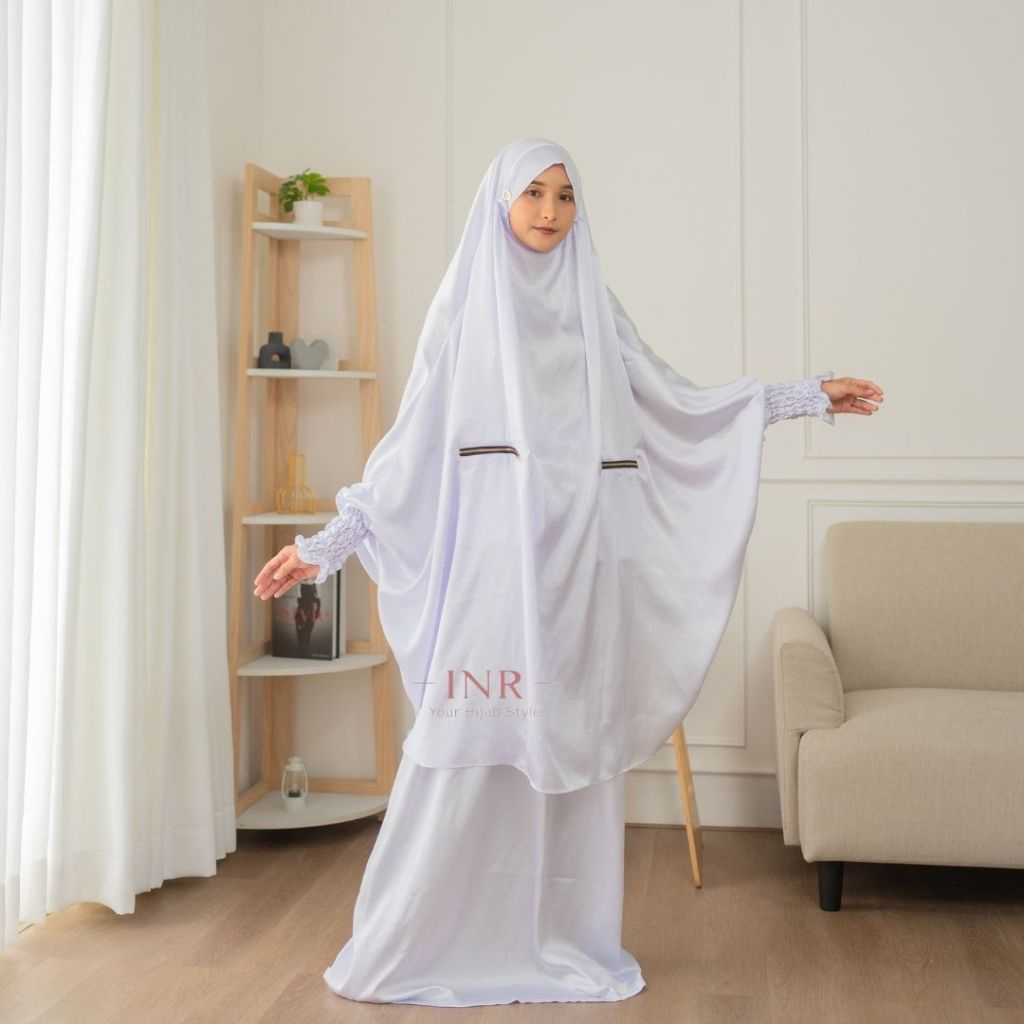 INR - Haramain Series Mukena Umroh Set Hijab French Khimar Syari Daily  Bergo Cadar Nikab