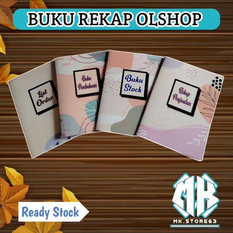 

BUKU OLSHOP | BUKU REKAP 1 SET ( 4 BUKU ) PENJUALAN | PEMBUKUAN | LIST ORDER | BUKU STOCK