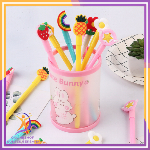 

OSB Pulpen Gel Karakter Kartun Buah Pena Karakter 3D 0.5mm Lucu Pen Cute Student Japanese Alat Tulis Kantor Sekolah Tinta Cair Ujung Lancip