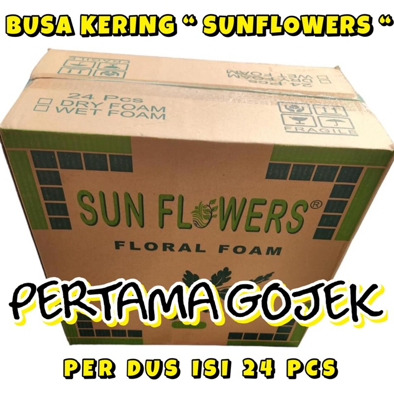 HARGA PER DUS ISI 24 PCS BUSA KERING SUNFLOWERS/ Bunga Plastik/ Daun Rambat Plastik/ Daun Plastik/ B