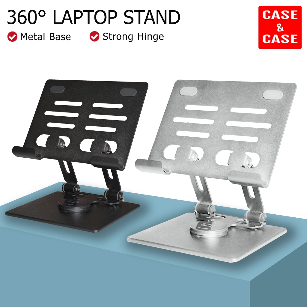 Laptop Stand 360° Rotatable Tablet Holder Stand Dudukan Laptop Portable Lipat Stand Besi Ipad