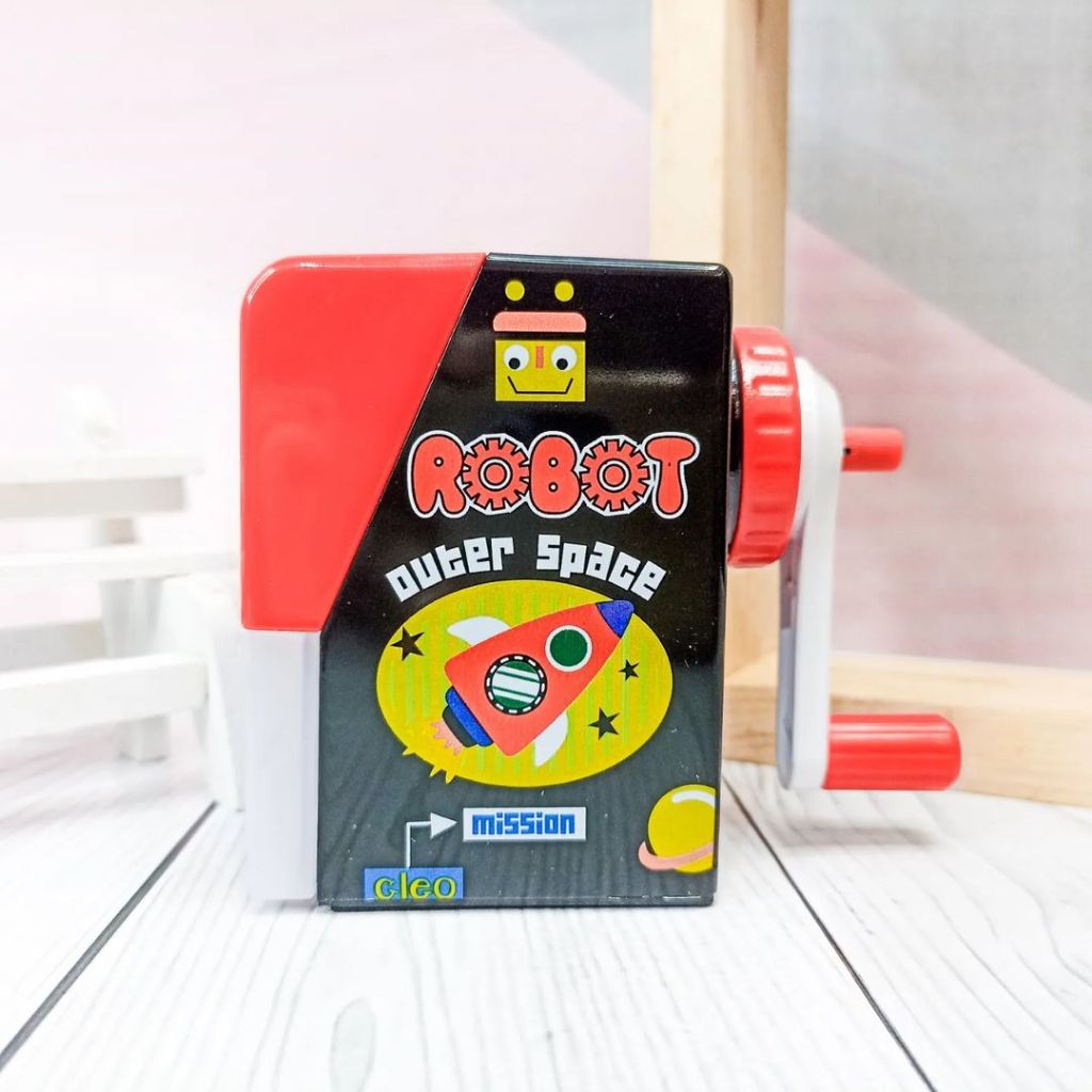 

Rautan Pensil Mekanik Putar Dingb Robot Outer Space Traavel Stationary Sharpener