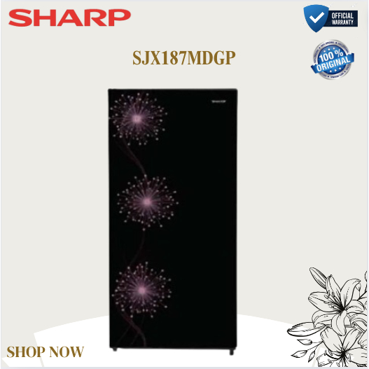 SHARP KULKAS 1 PINTU SJX187MDGP 128L/SJX-187MDGP/SJX 187MDGP/SHARP KULKAS ORIGINAL BERGARANSI RESMI