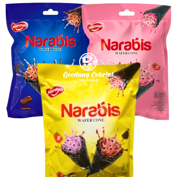 

Narabis Wafer Ice Cone Cream Chocolate Strawberry Kemasan 220g