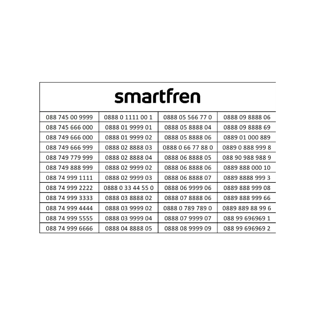 Nomor Cantik 11 Digit Smartfren (Paket Perdana Bosku)