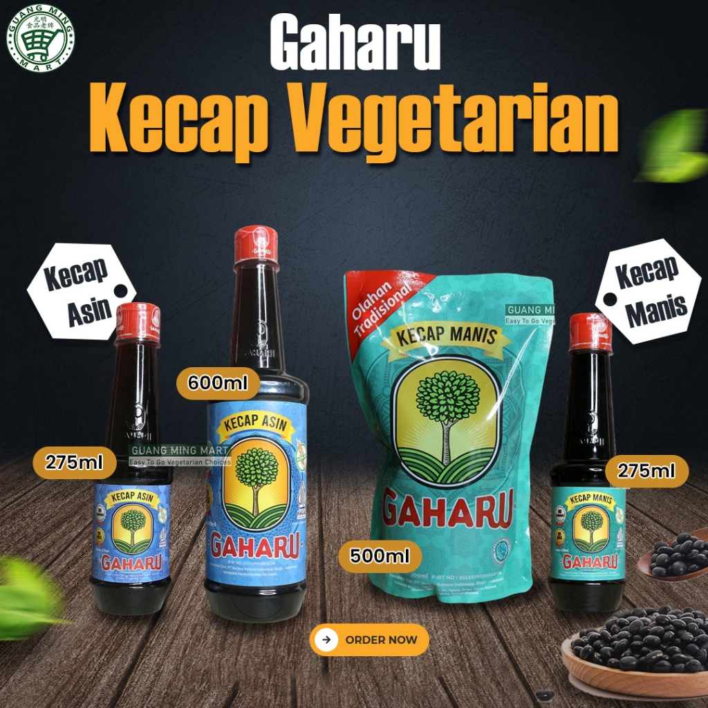 

Kecap Asin Vegetarian Gaharu | Botol 275ml