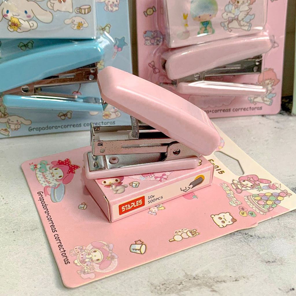 

Stapler Mini Sanrio Warna Pastel/ Jekrekan 2 in 1 Karakter Sanrio MN-1266